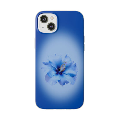 'Blue Hibiscus' Flexible Iphone Cases