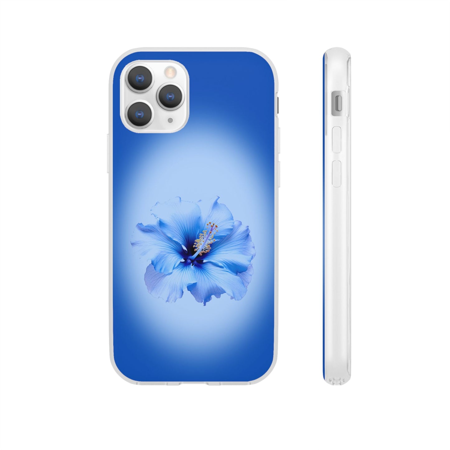 'Blue Hibiscus' Flexible Iphone Cases