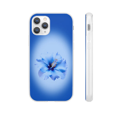 'Blue Hibiscus' Flexible Iphone Cases