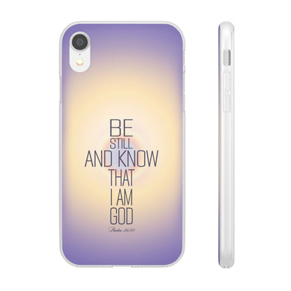 'Psalm 46v10 Bible verse' Flexible Iphone Cases