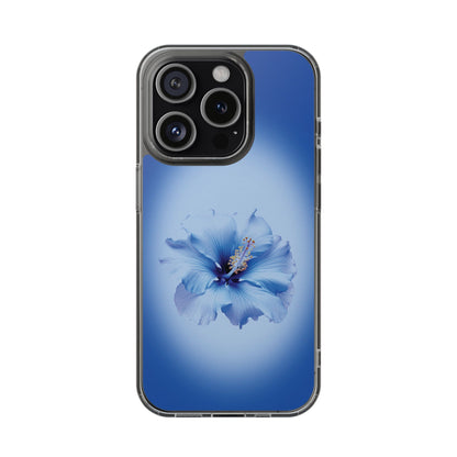 'Blue Hibiscus' Clear Iphone Cases