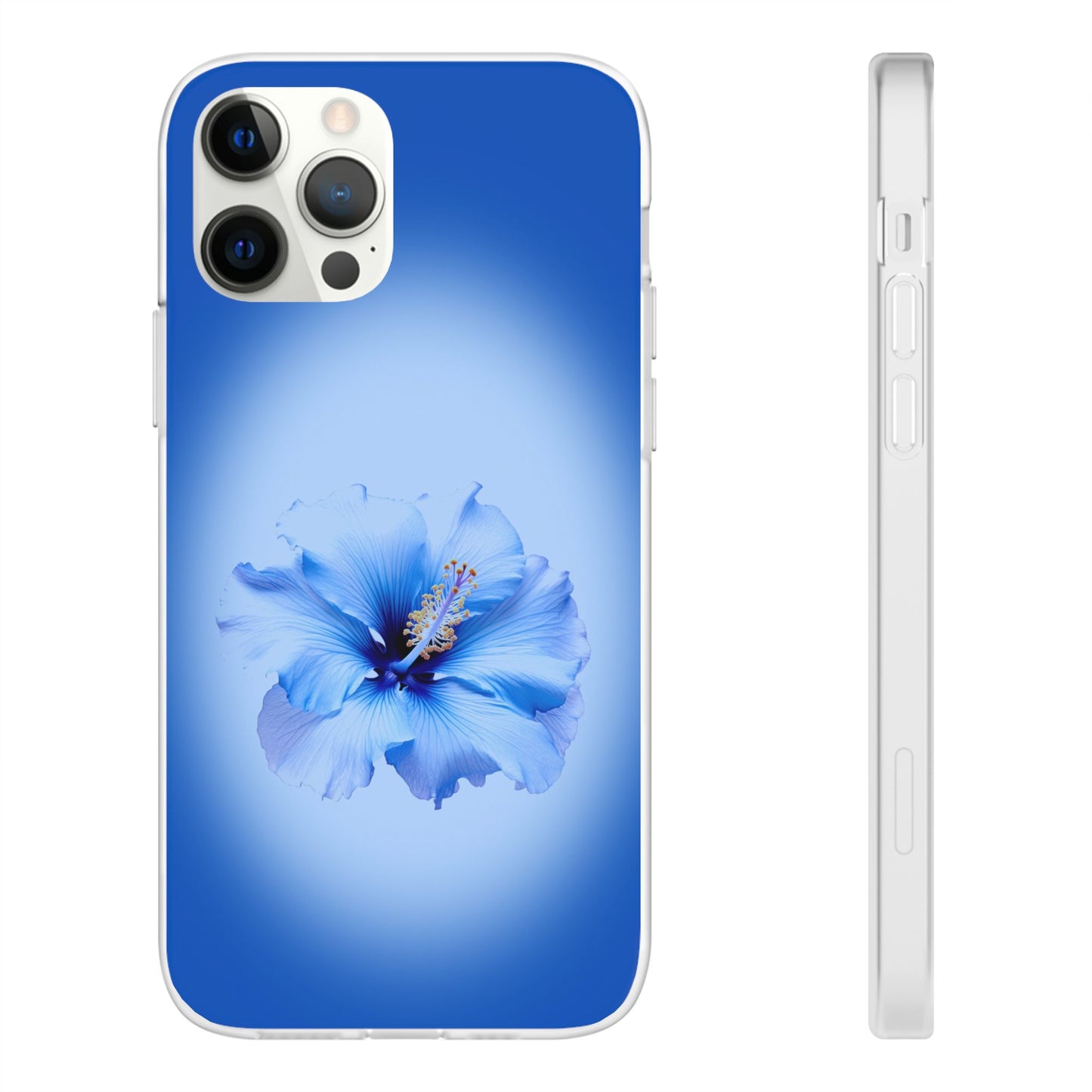 'Blue Hibiscus' Flexible Iphone Cases