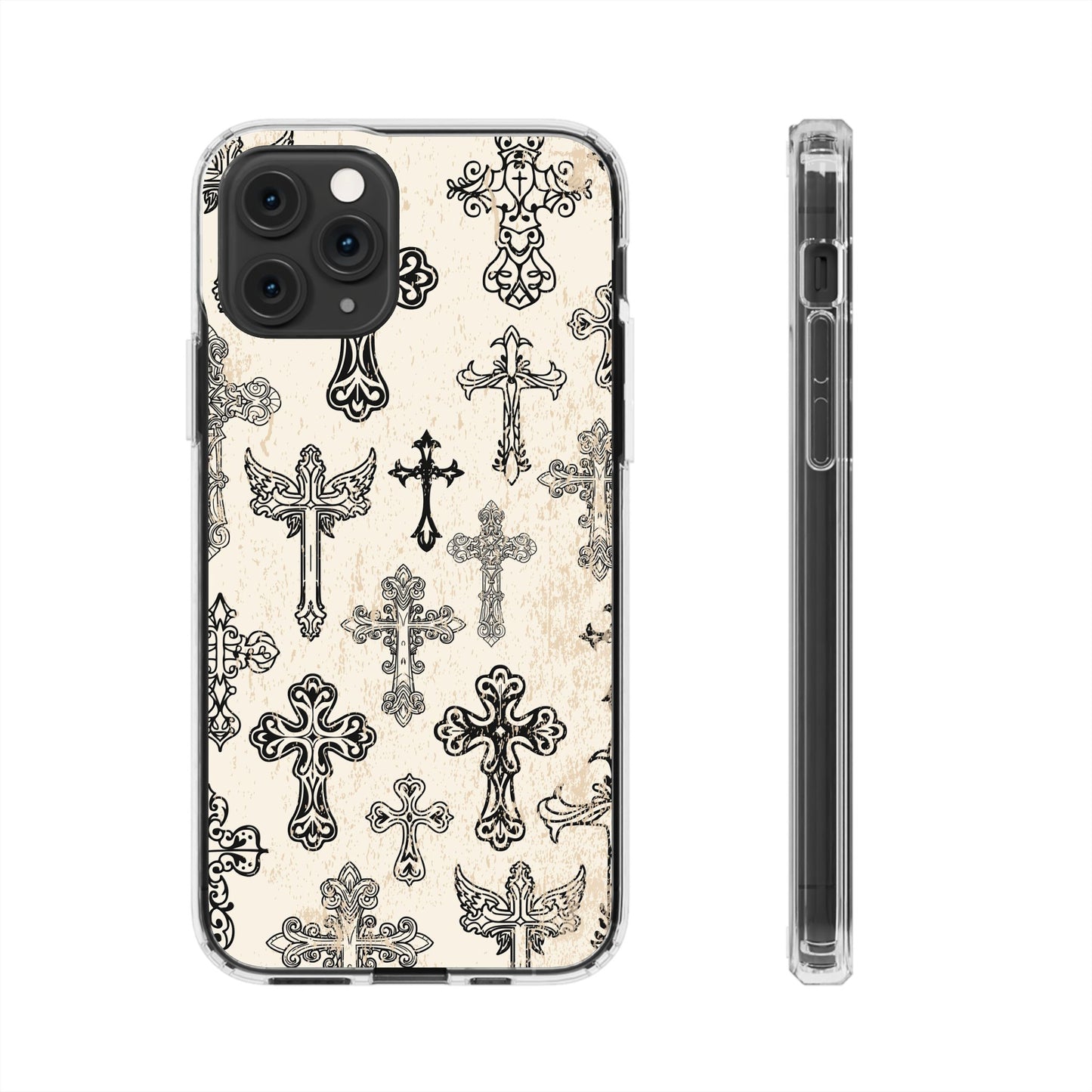 'Little cross' Clear Iphone Cases