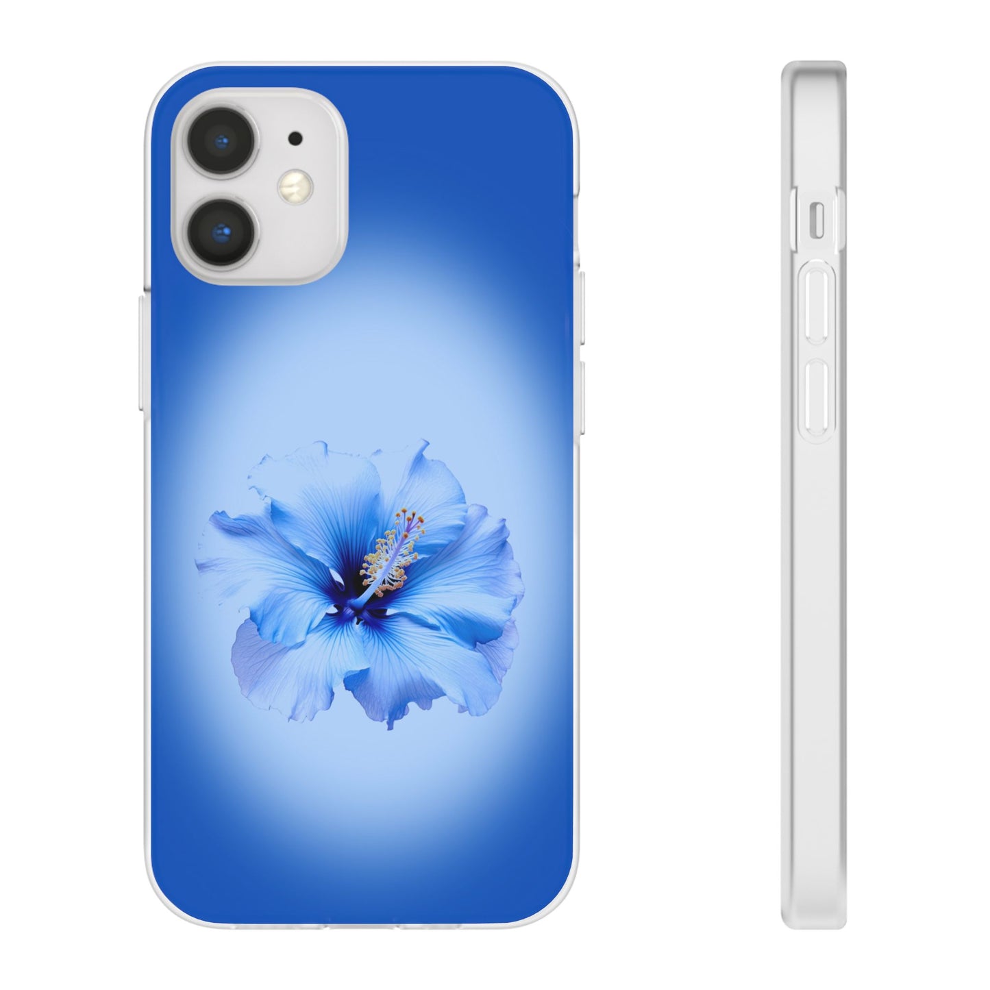 'Blue Hibiscus' Flexible Iphone Cases