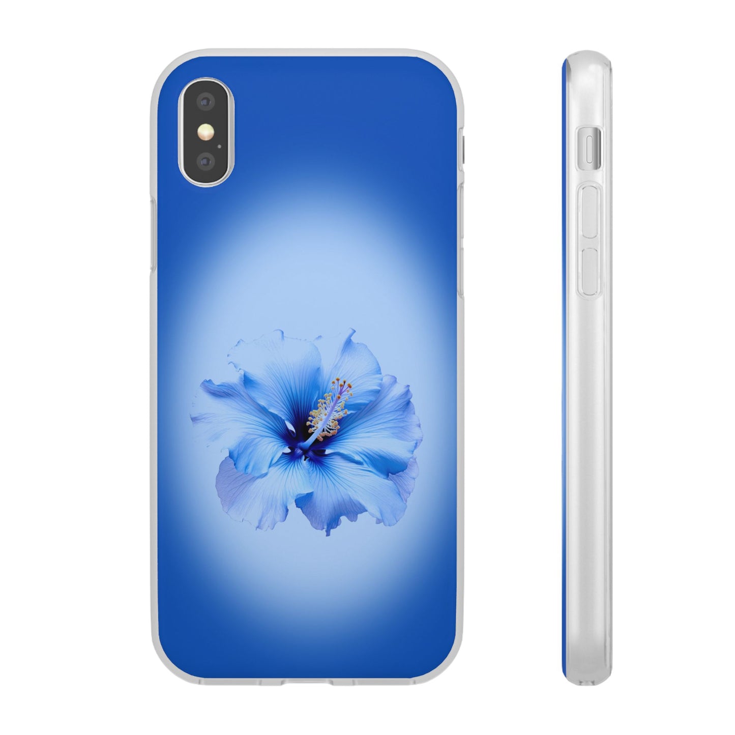 'Blue Hibiscus' Flexible Iphone Cases