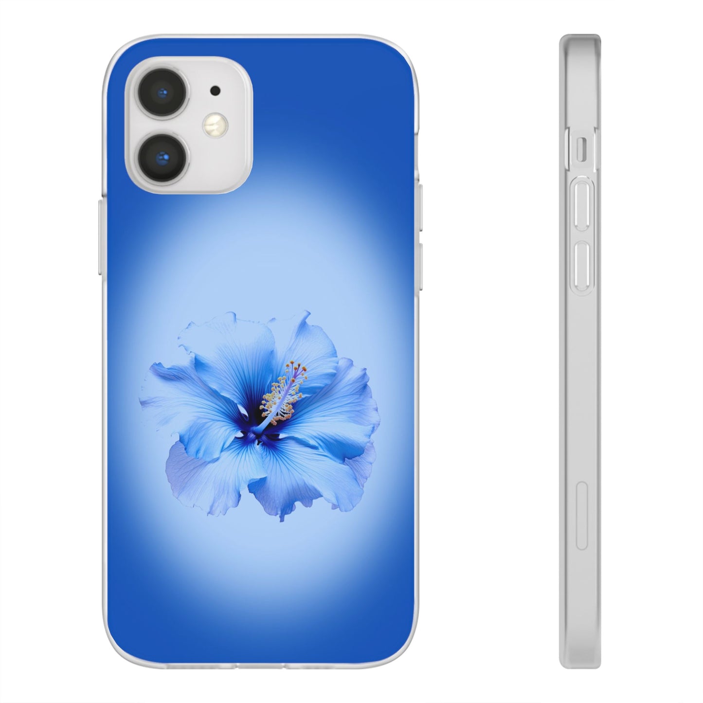 'Blue Hibiscus' Flexible Iphone Cases