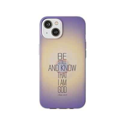 'Psalm 46v10 Bible verse' Flexible Iphone Cases