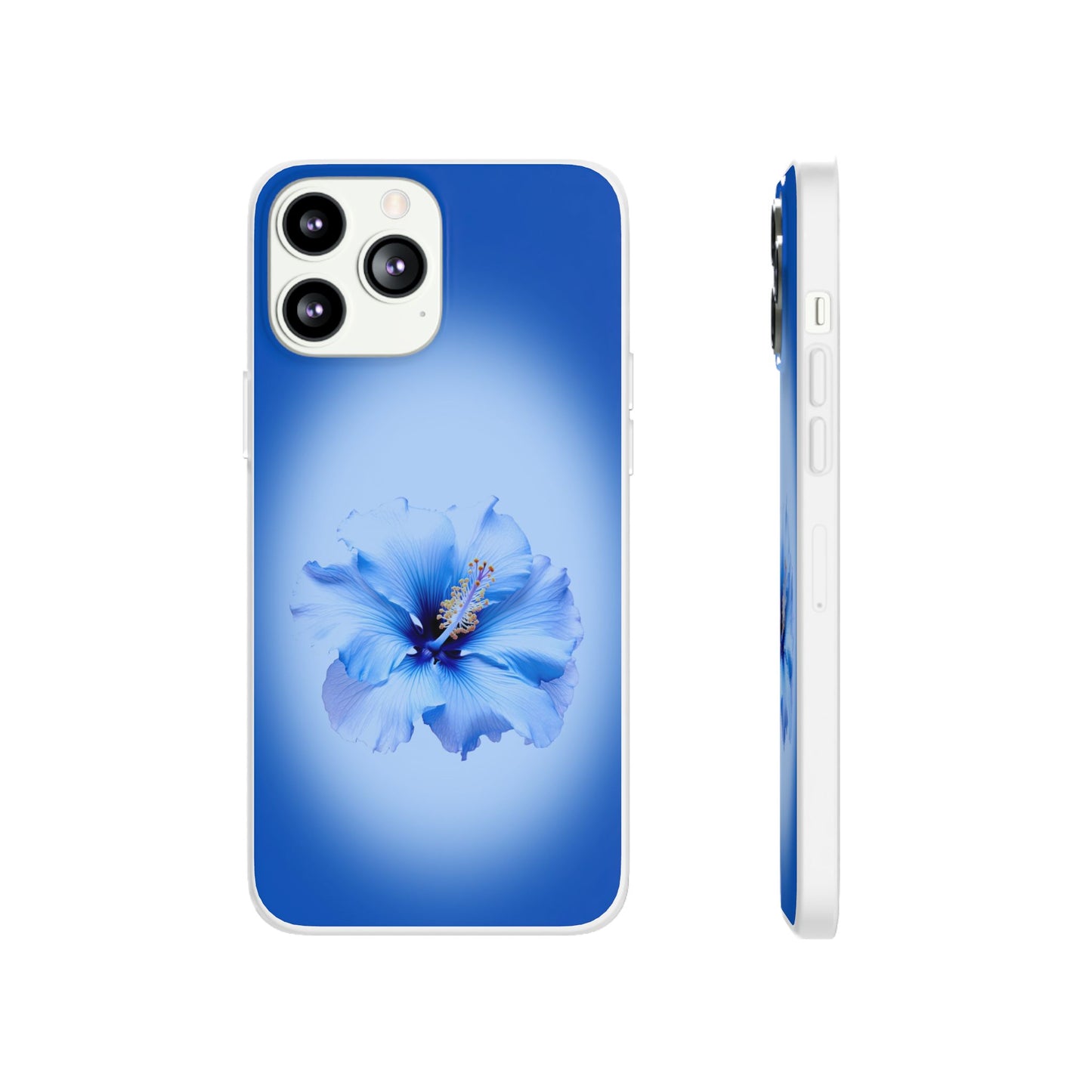 'Blue Hibiscus' Flexible Iphone Cases