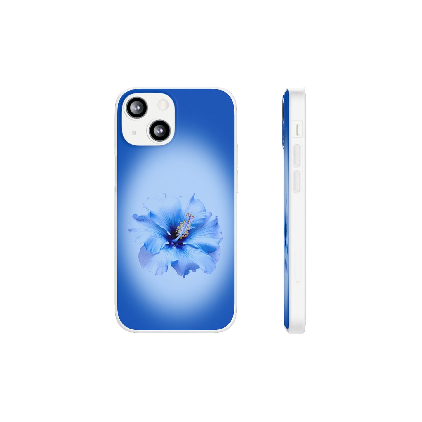 'Blue Hibiscus' Flexible Iphone Cases