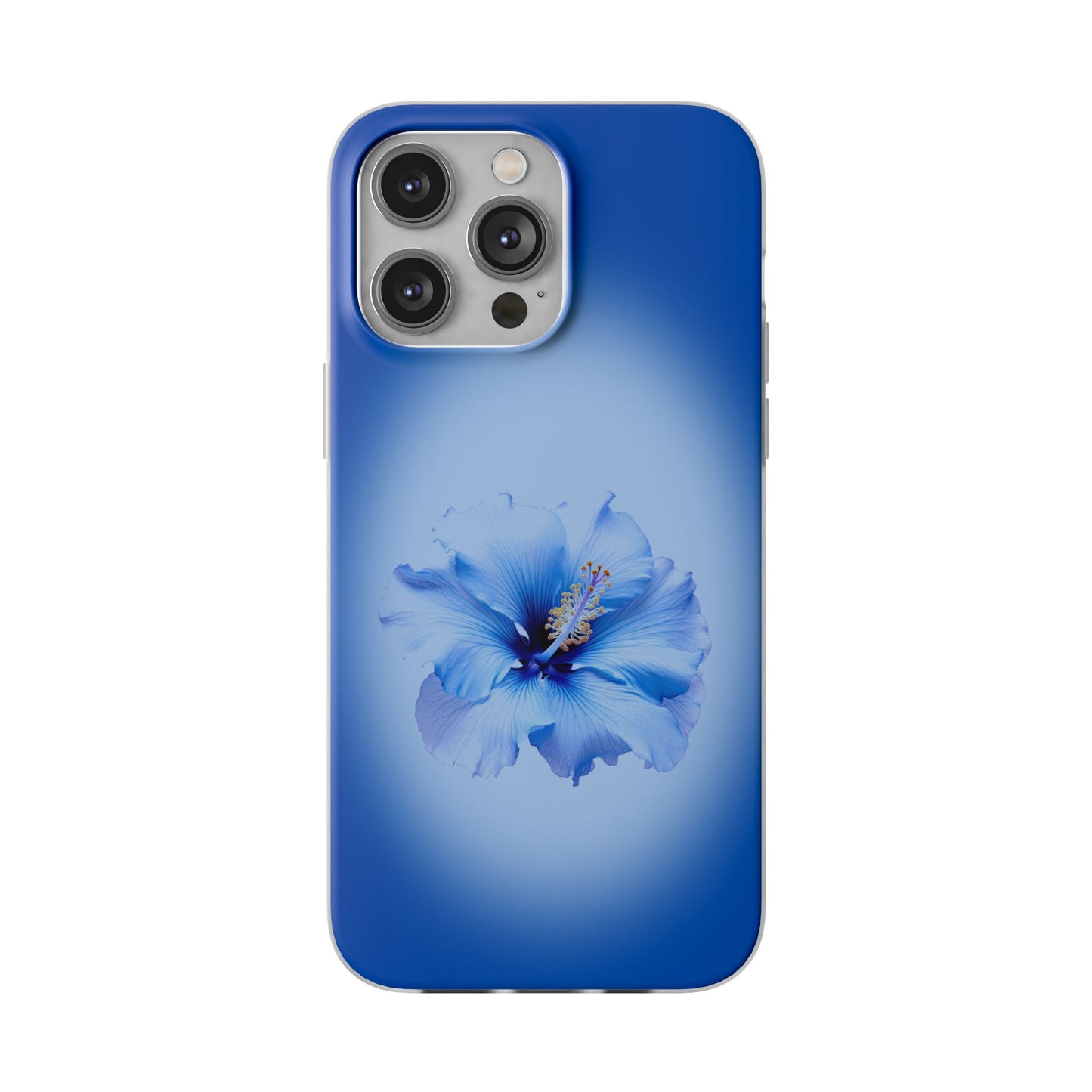 'Blue Hibiscus' Flexible Iphone Cases