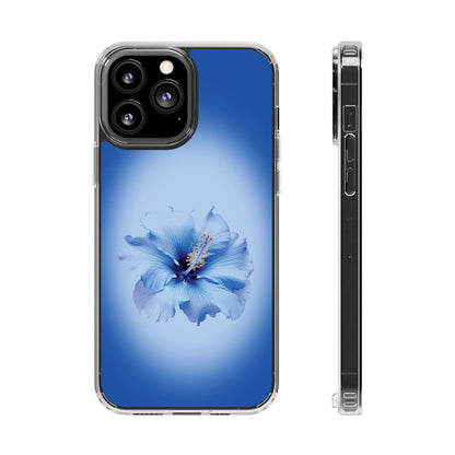 'Blue Hibiscus' Clear Iphone Cases