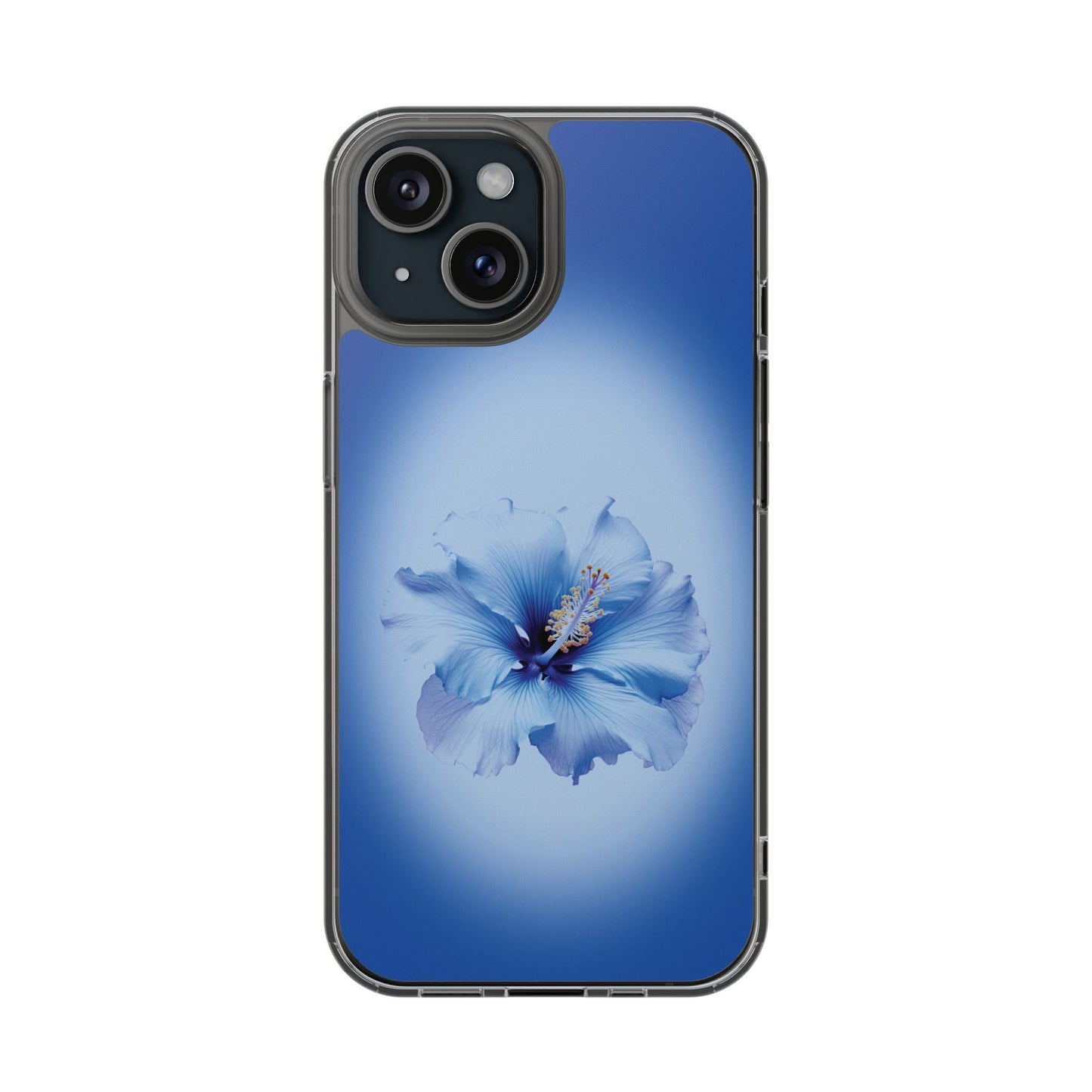 'Blue Hibiscus' Clear Iphone Cases