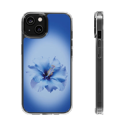 'Blue Hibiscus' Clear Iphone Cases