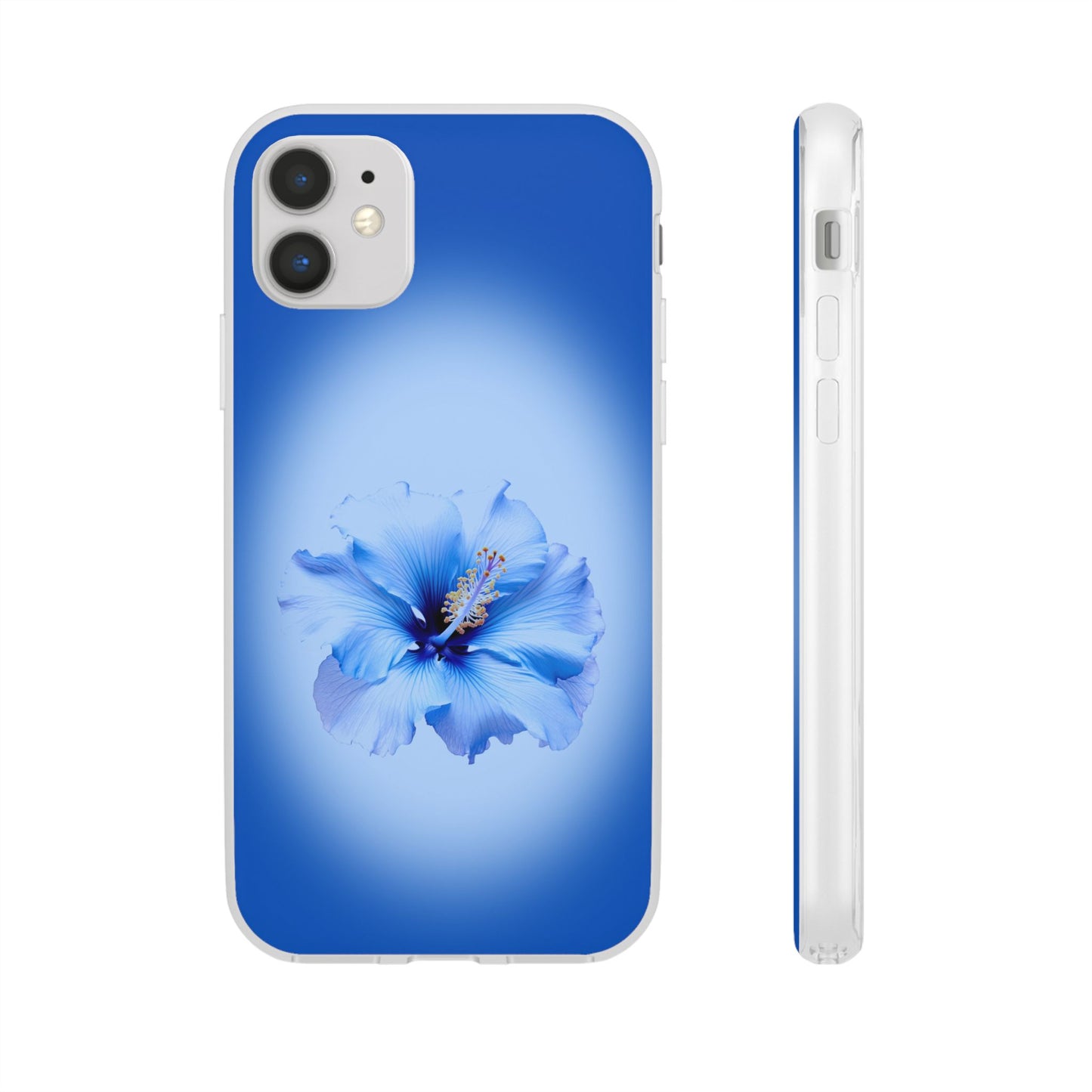 'Blue Hibiscus' Flexible Iphone Cases