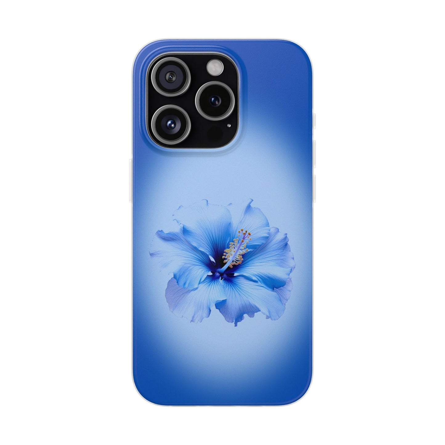 'Blue Hibiscus' Flexible Iphone Cases