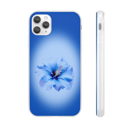 'Blue Hibiscus' Flexible Iphone Cases