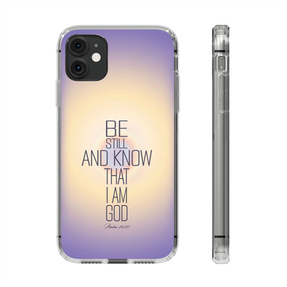 'Psalm 46v10 Bible verse' Clear Iphone Cases