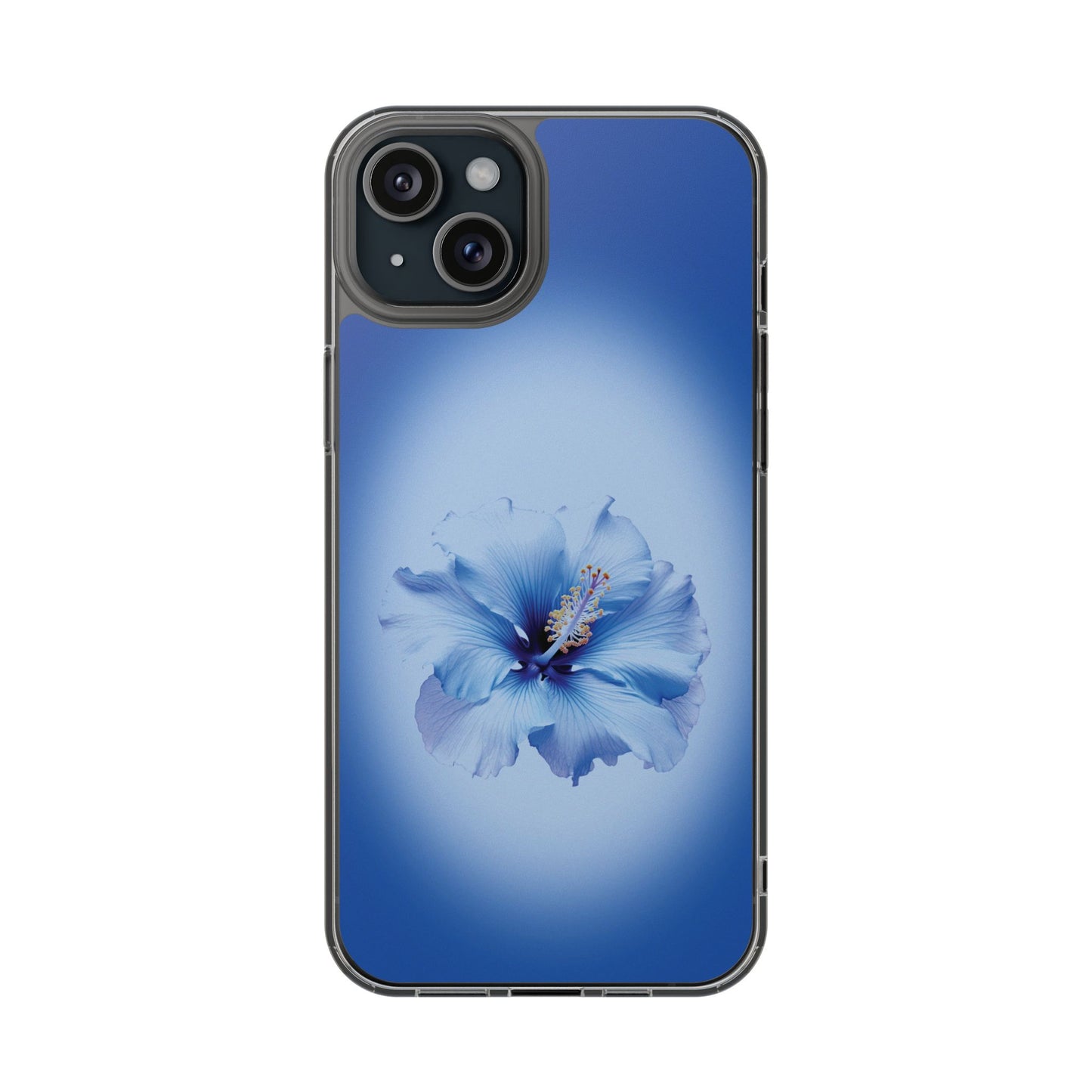 'Blue Hibiscus' Clear Iphone Cases