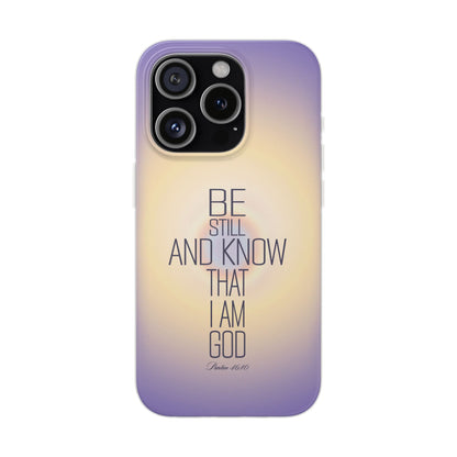 'Psalm 46v10 Bible verse' Flexible Iphone Cases