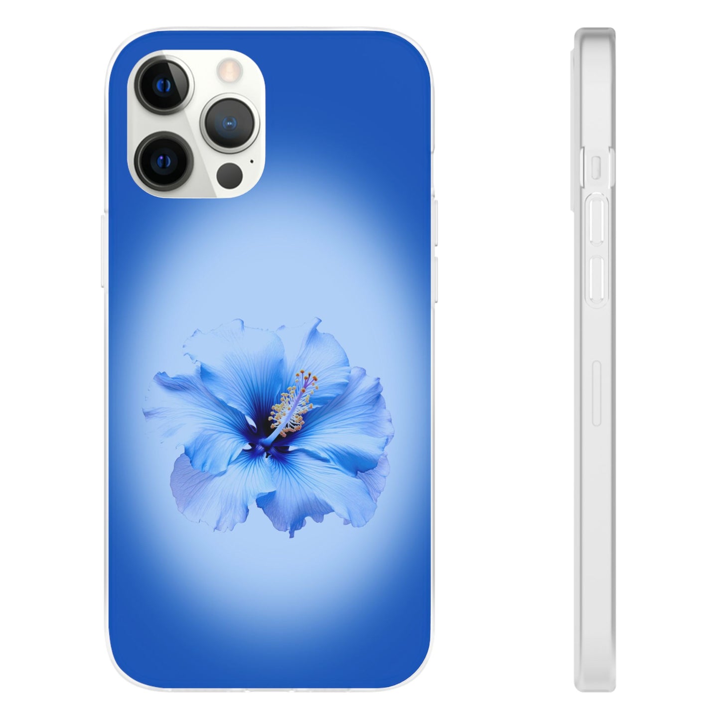 'Blue Hibiscus' Flexible Iphone Cases