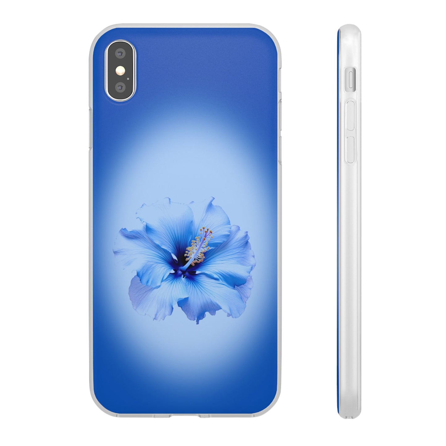 'Blue Hibiscus' Flexible Iphone Cases