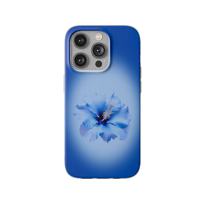 'Blue Hibiscus' Flexible Iphone Cases