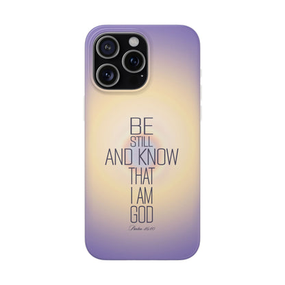 'Psalm 46v10 Bible verse' Flexible Iphone Cases