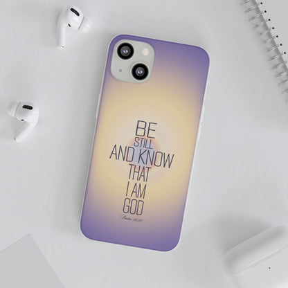 'Psalm 46v10 Bible verse' Flexible Iphone Cases