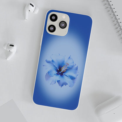 'Blue Hibiscus' Flexible Iphone Cases