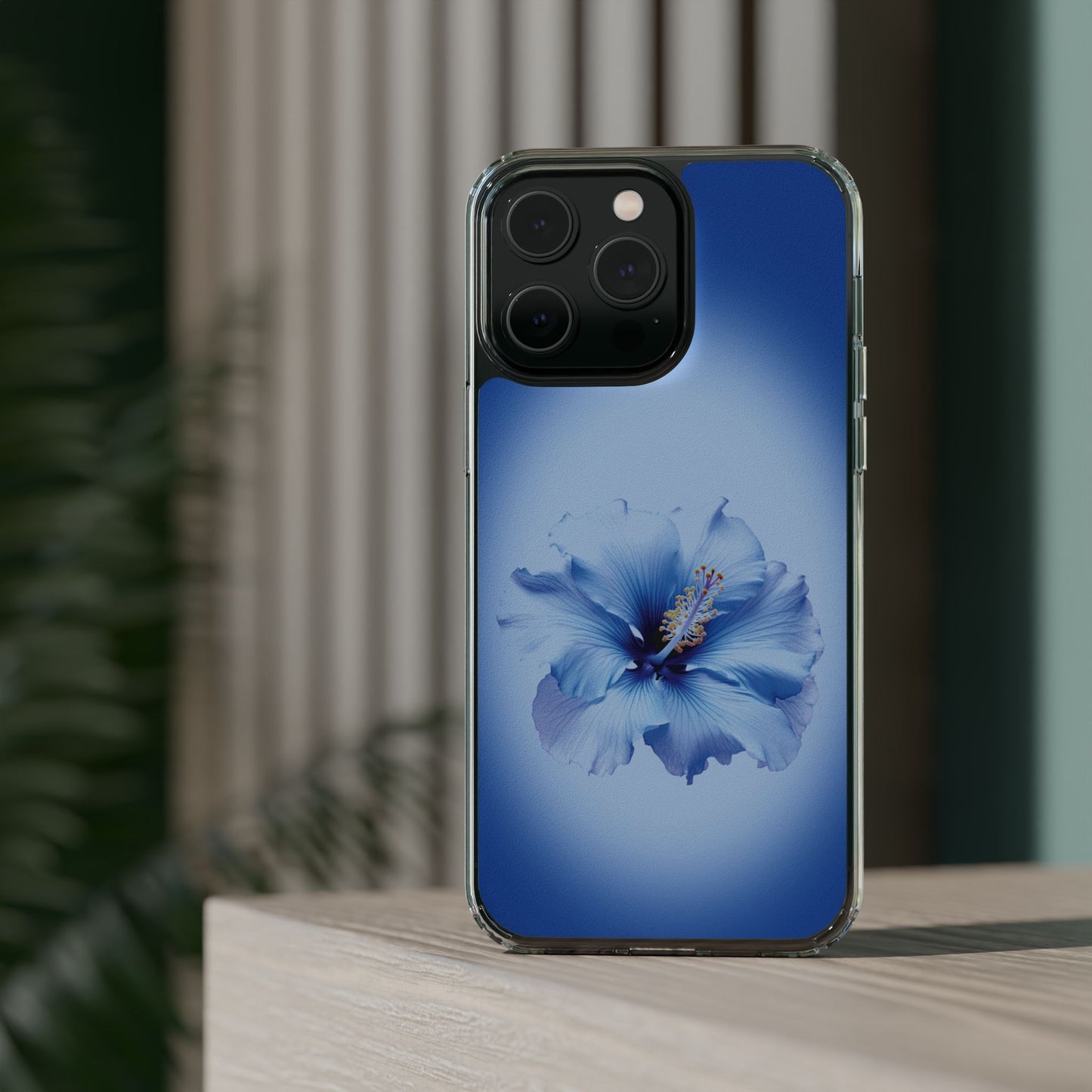 'Blue Hibiscus' Clear Iphone Cases